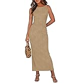 PRETTYGARDEN Womens Maxi Dress 2025 Summer Spaghetti Wedding Guest Long Resort Wear Casual Bodycon Sun Dresses