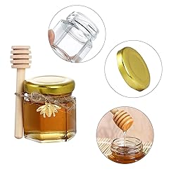 XING-RUIYANG 1.5 oz Hexagon Mini Glass Honey Jars