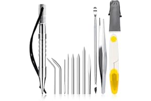 WILDAIR Marlin Spike with 12 Lacing Needles/Fids for Paracord or Leather Work Paracord FID Set Paracord Lacing Stitching Needles and Smoothing Tool