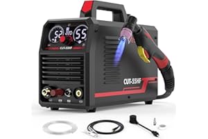 YESWELDER CUT-55HF Plasma Cutter, High Frequency 55Amp Non-Touch Pilot Arc Air Power, Large Digital Display 110/220V Dual Voltage IGBT Inverter Plasma Cutting Machine