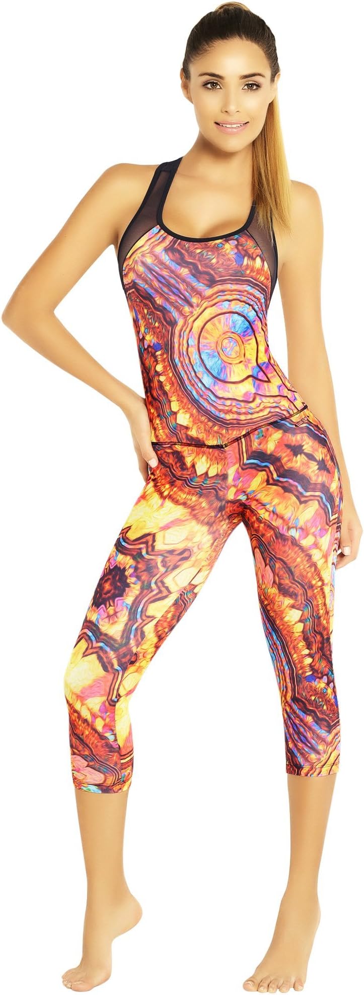 Adriana Arango Women's Workout Jumpsuit Stretch Fit Multicoloured