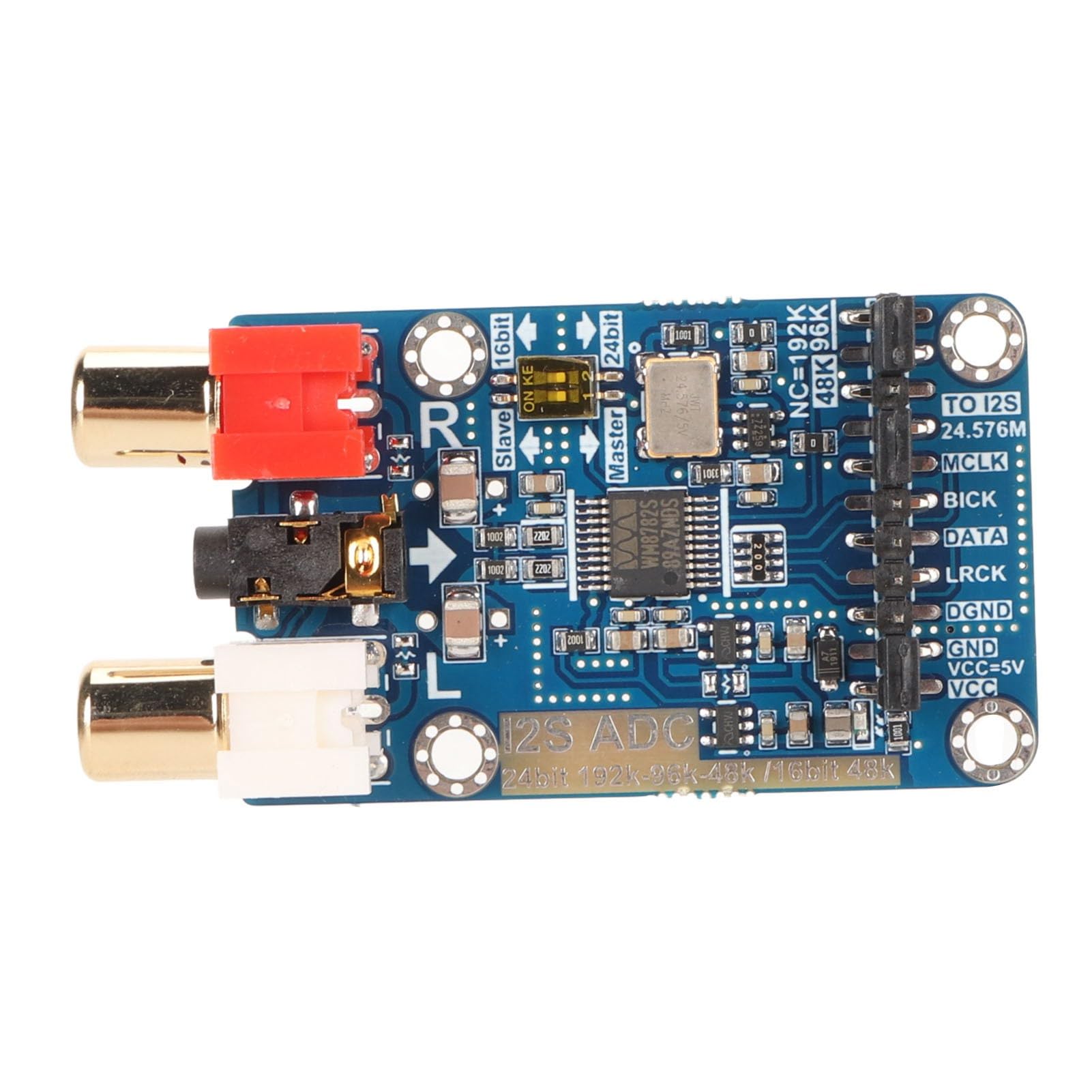 Produktbild von Naroote I2S ADC-Kartenmodul – 24 Bit / 192 KHz, Master/Slave-Modus, Verlustfreie Audiowandlung – Für Entwicklungsboards