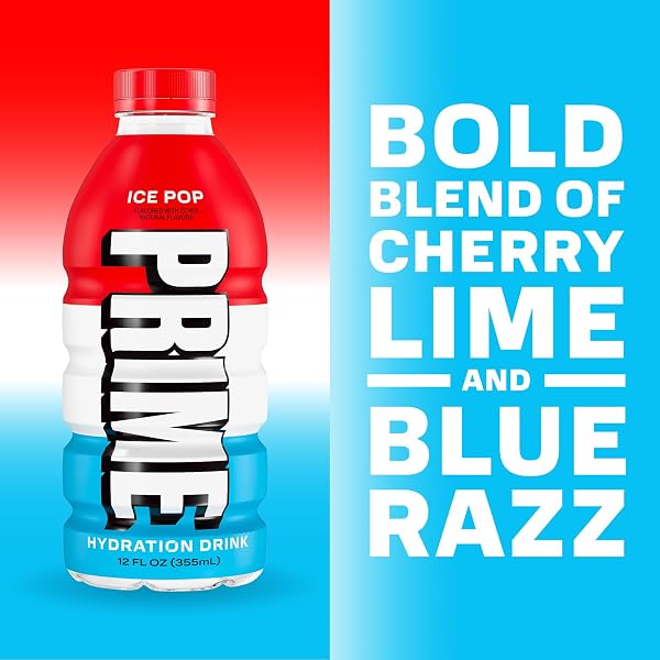 PRIME HYDRATION VARIETY, BERRY FREEZE, CHERRY FREEZE, & ICE POP SPORTS DRINKS, ELECTROLYTE ENHANCED TO REPLENISH FLUIDS, ZERO ADDED SUGAR, B VITAMINS, ANTIOXIDANTS, NATURAL FLAVORS, 12 FL OZ, 15 PACK