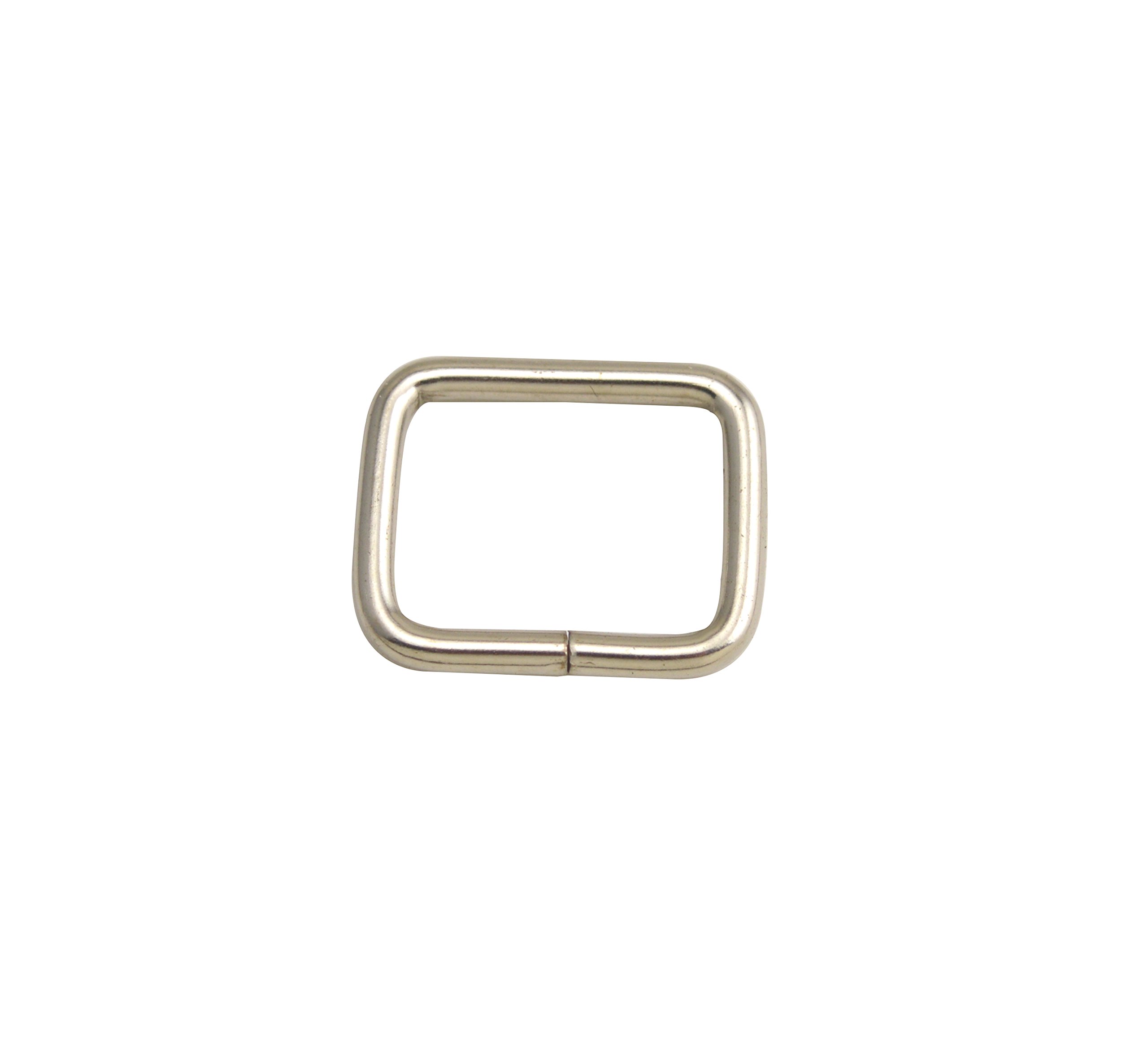 Wuuycoky 0.8" Inner Length Silvery Rectangle Rings Loop Ring No Welded for Strap Webbing Belts Buckle Pack of 30