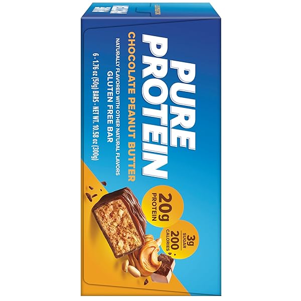 PURE PROTEIN BAR, CHOCOLATE PEANUT BUTTER, 1 PACK 6 COUNT