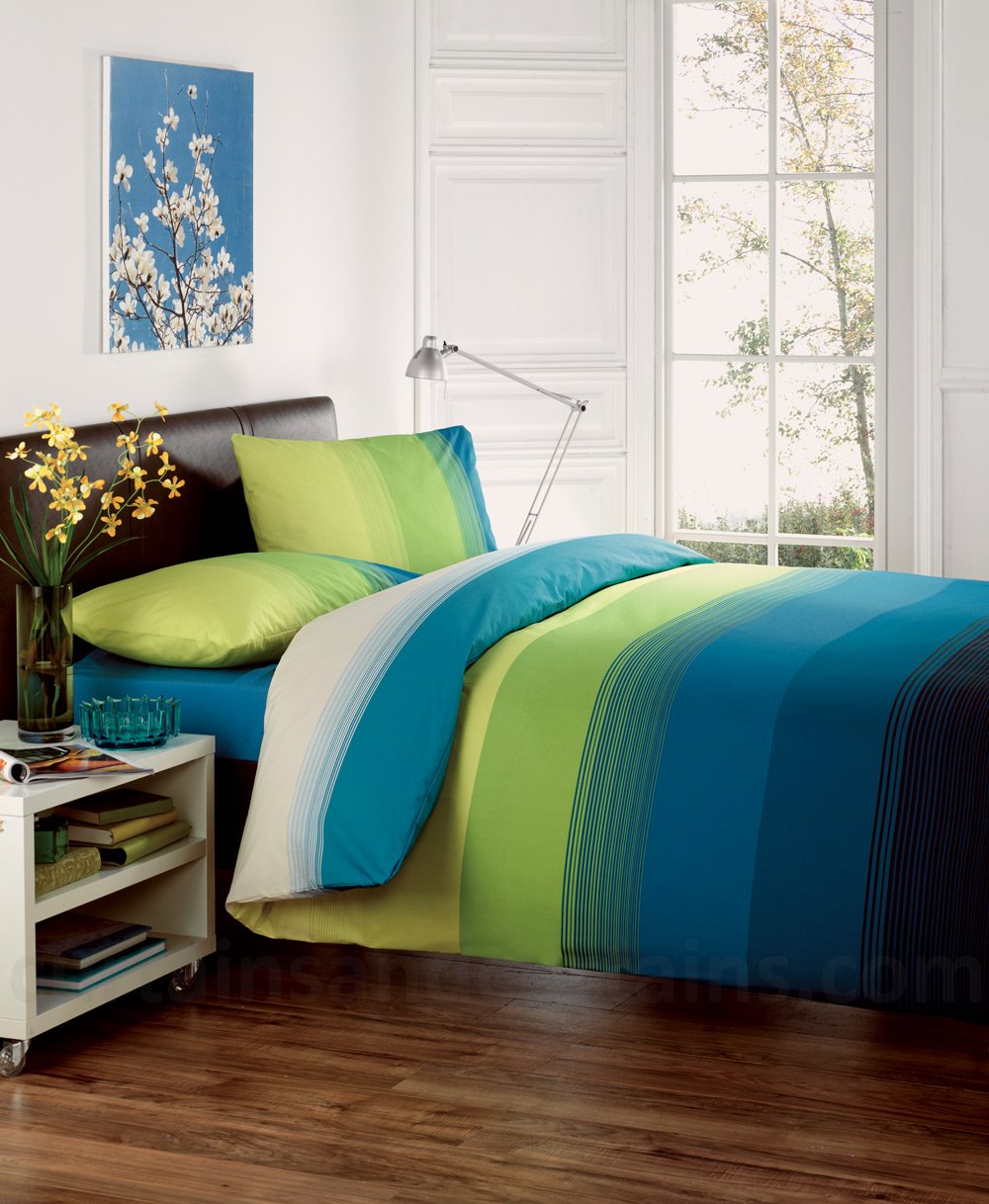 Just Contempo CONTEMPORARY STRIPED DUVET COVER Poly Cotton Bedding