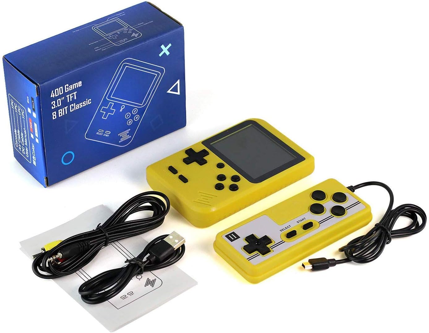Etpark Handheld Game Console, Retro Mini Game Machine with 400 Classical FC Games and 2.8-Inch Screen, Support Play on TV and Two Players, 800mAh Rechargeable Battery, Present for Kids and Adults: Toys & Games
