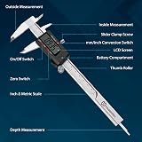 Housolution 6 Inch Digital Caliper Stainless Steel Inch/Metric 4 Measuring Ways view 2