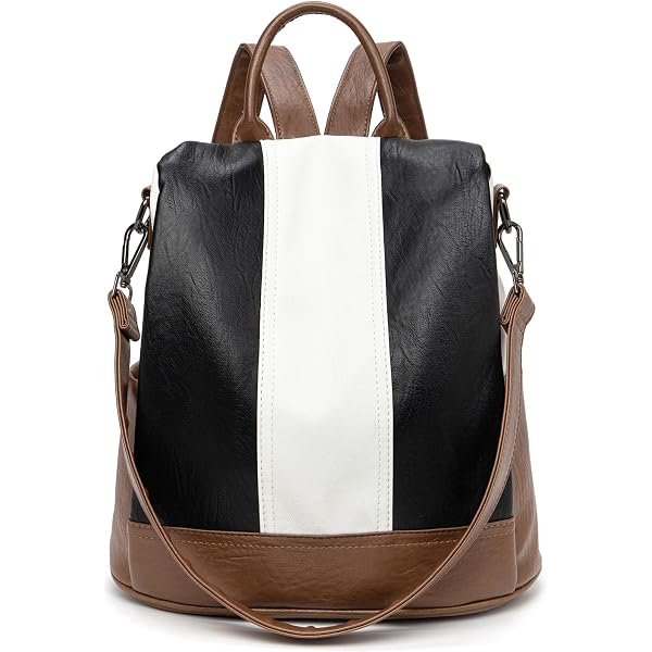 Amazon.com: myfriday Vintage Faux Leather Backpack for Women  display picture 3