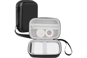 VILLOV Label Maker Case: Soft EVA Material, Compatible with Phomemo D30|D35|NELKO P21|NIIMBOT D11|JADENS D110|SUPVAN E10, Black