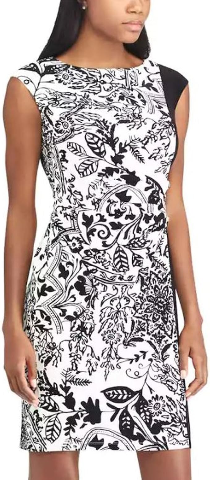 chaps colorblock sheath dress