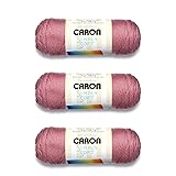 Caron Simply Soft Plum Wine Yarn - 3 Pack of