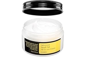 COSRX Snail Mucin 92% Face Moisturizer, 3.52 Oz, Lightweight Moisturing Cream for Soft, Glowy Skin, Korean Skin Care, Korean Moisturizer Face Cream, Stocking Stuffers for Women