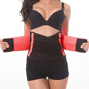 Tencoz Taille Trimmer, Bauchweggürtel Schwitzgürtel Sport Powergürtel Waisttrainer zur Fettverbrennung Verstellbarer Damen-Ta