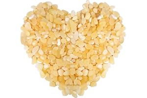 ideayard Yellow Jasper Tumbled Crystal Chips 0.95lb Natural Irregular Shaped Crushed Quartz Stone Healing Stones Home and Office Desktop Decorative