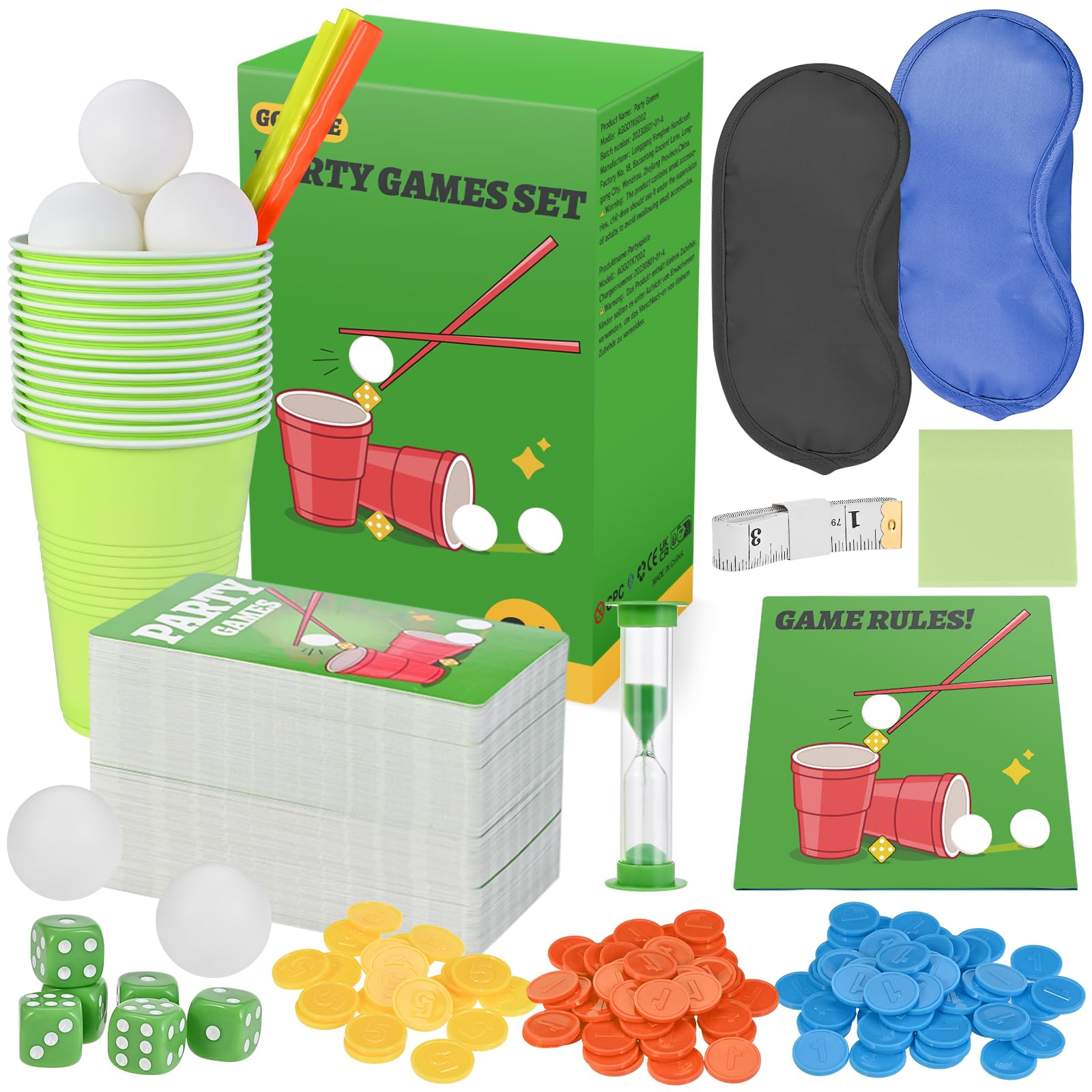 Photo 1 of GOLDGE Minute to Win It Party Games with 160 Challenges for Kids, Adults, Teens, Families & Game Night! Perfect Home Gift, Birthdays, or Travel for 2-10 Players