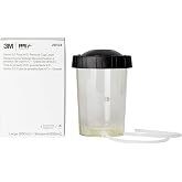 3M PPS 2.0 H/O Pressure Cup with Air Hose, 26124, Large, 28 Ounces, Use Accuspray HGP Spray Gun for Thick High-Viscosity Latex Paints, Varnishes, Coatings and Primers, 1 Pack, White