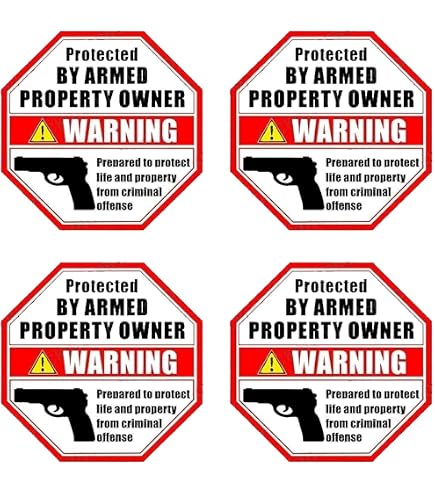 MEGA Pack Owner Armed Warnng Vnyl Decal Stcker 2nd Amendment Gun