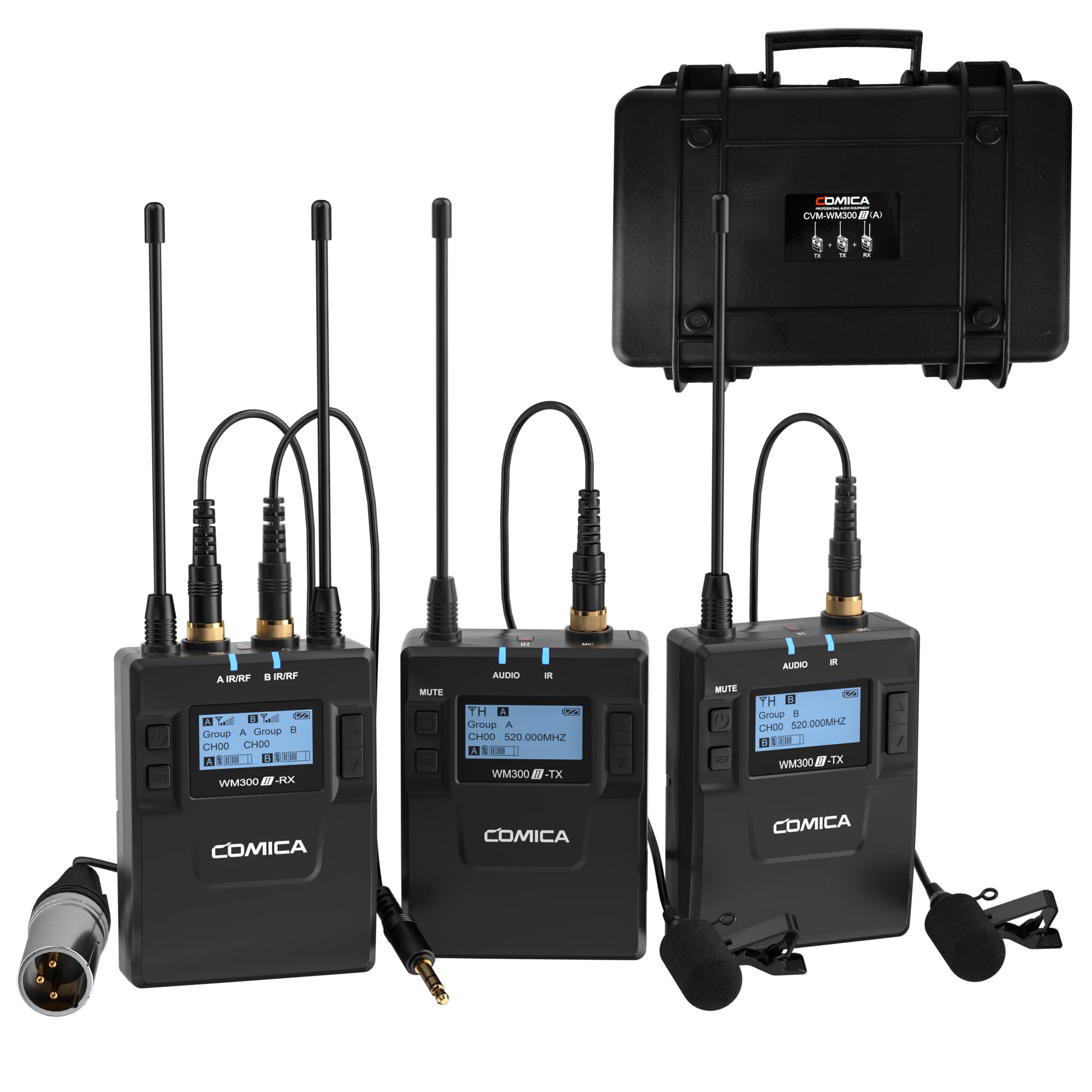 Dual Wireless Lavalier Microphone System,Comica