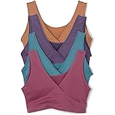 Caramel Cantina 4 Pack Nursing Maternity Women’s Sleep Comfort Bralette Bra