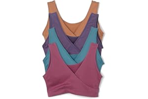 Caramel Cantina 4 Pack Nursing Maternity Women’s Sleep Comfort Bralette Bra