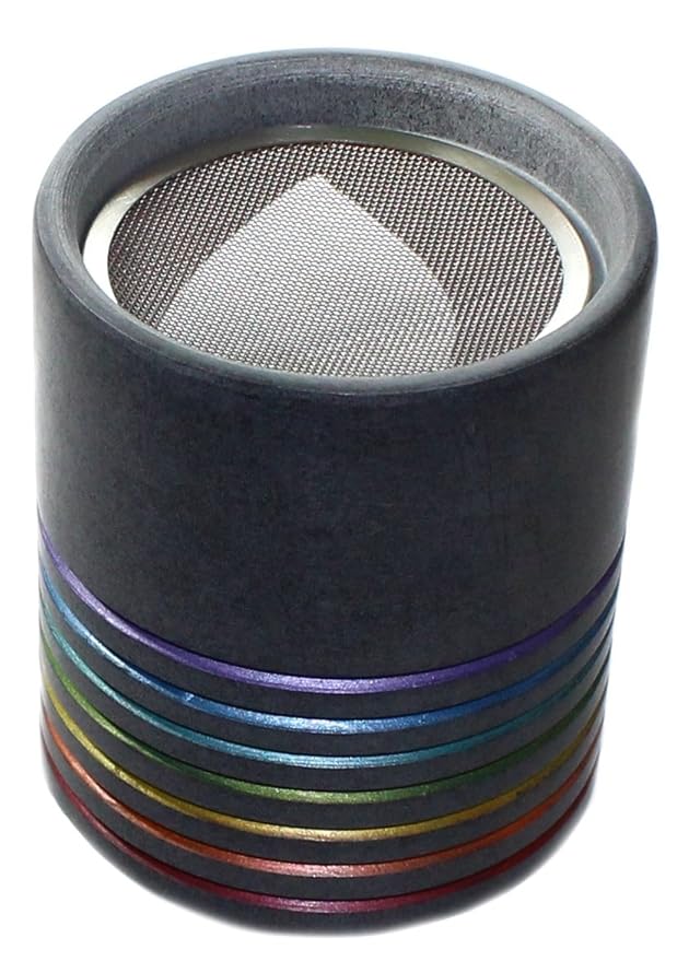 budawi® - Räuchergefäß (Chakra) aus Speckstein mit Sieb, Räucherstövchen mit Edelstahl-Sieb