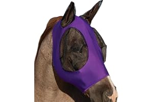 Breathable Horse Mask, Elastic Horse Fly Mask, Horse Head Mosquito and Fly Mask, Comfortable Horse Fly Headgear