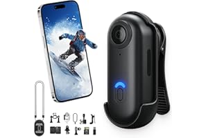 POV 4K Pro Action Camera, 128GB 4k Wearable Body Cam, 170° Wide-Angle, Waterproof, Night Vision, Hands-Free Recording for Ski