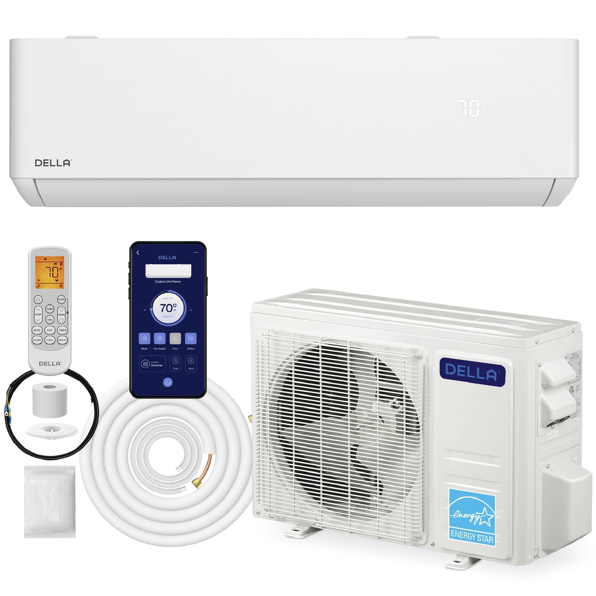 DELLA Optima Series 12,000 BTU Wifi Mini Split