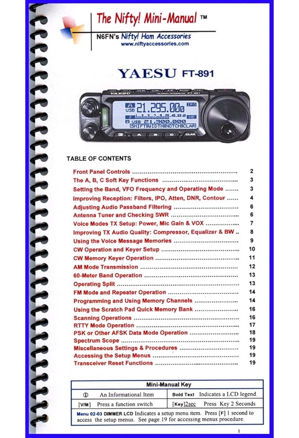 Yaesu FT-710 Mini-Manual by Nifty Accessories: Nifty Accessories