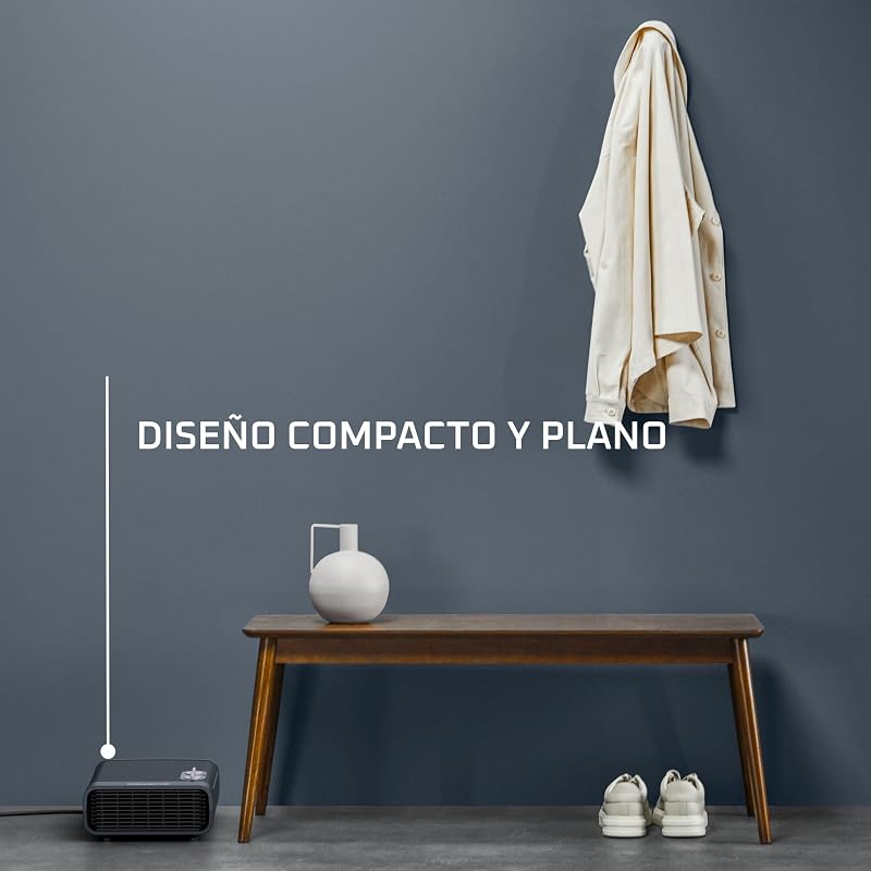 Rowenta comfort silence - aquecedor comfort compact 2400w, função silence, 2 velocidades, termostato mecânico função antigelo, ventilador de ar frio, evita superaquecimento, compacto, so5115