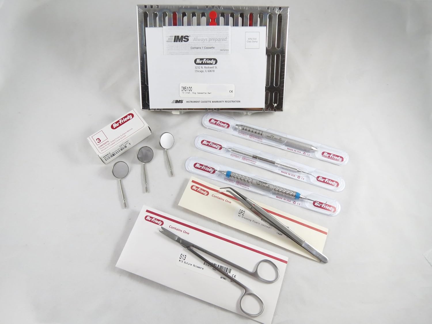 Dental Suture Removal SetUp Cassette Kit with 6