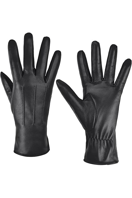 Gym Gloves Women WARMEN Luxury Handsewn Nappa Leather Winter Super