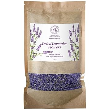 Lavendel Blüten 250g - 100% Natürlich Duft - Lavendelblüten ohne Zusätze von Frankreich - Lavendel-Blüten Getrocknete - für L