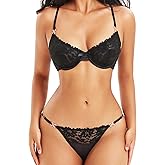BoldBeauty Lingerie for Women Lace Mesh Sheer Underwire Flora Embroidered Push Up Bra