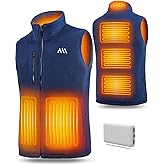 SowYee Heated Vest with Battery Pack, Warming Fleece Electric Vest for Men, Mens Heated Vests Rechargeable