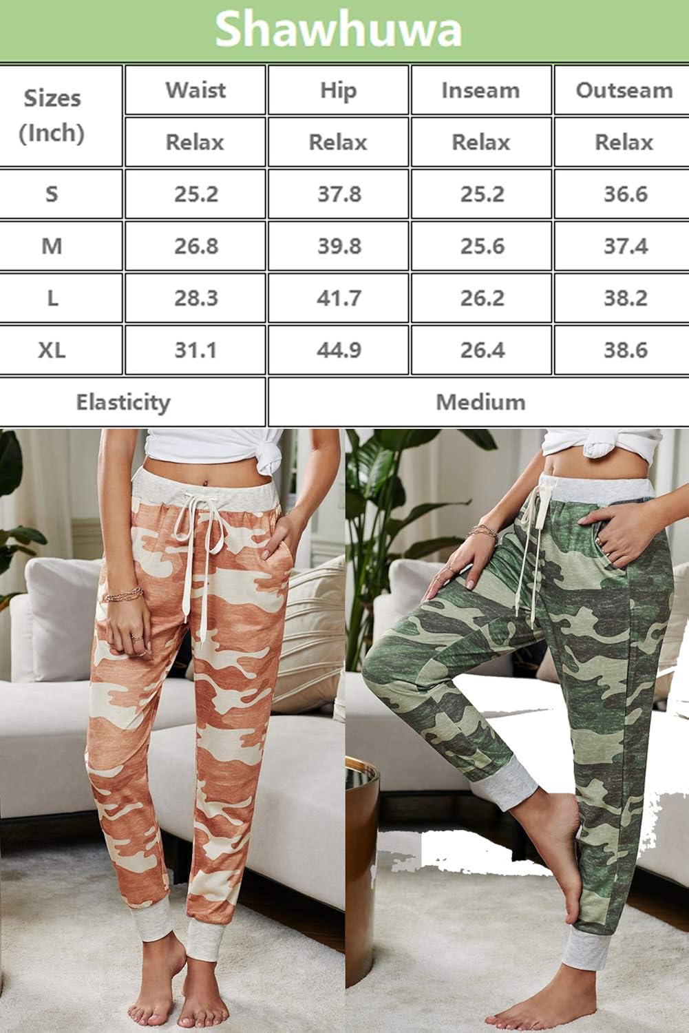 Shawhuwa Womens Pants Jogger Sweatpants Casual Loose Drawstring Waist Jogging Pants with Pockets: Clothing