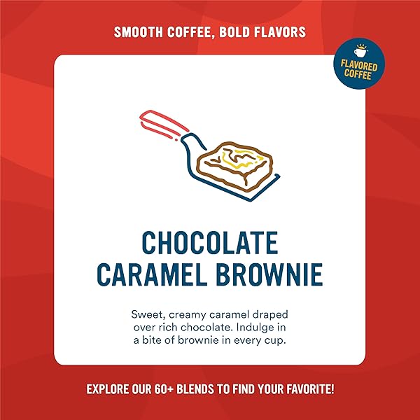 CAMERON’S COFFEE ROASTED GROUND COFFEE BAG, CHOCOLATE CARAMEL BROWNIE, 32 OUNCE