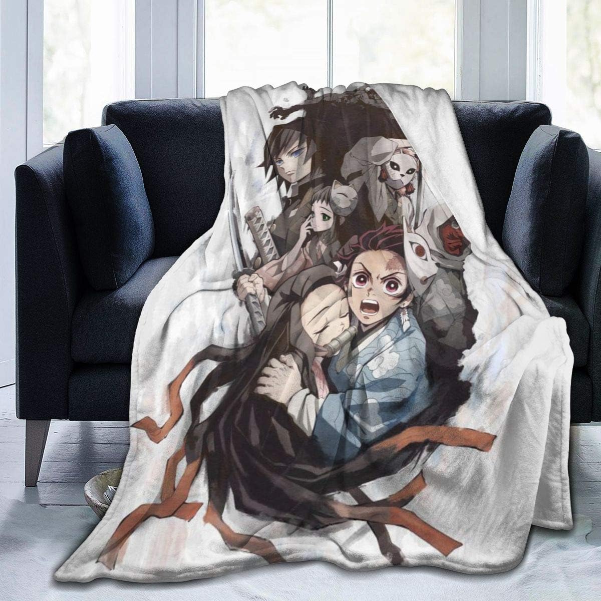 Hope Wolrd DeM-on SLA-yer Ultra Soft Micro Fleece Throw Blanket Warm Blanket for Adults Kids 60"" x50