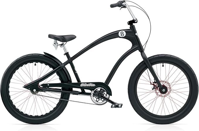 Bicicletta electra straight 8 8i men black satin disc cruiser 268213 268213E