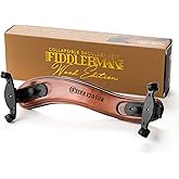 Fiddlerman Wood Violin Shoulder Rest for 4/4 and 3/4 with Collapsible and Height Adjustable Feet