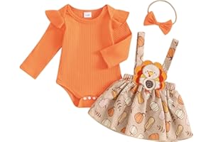 FIOMVA My First Christmas Baby Girl Outfit Newborn Romper Skirts Set Fall Winter Infant Christmas Dress Overall Clothes