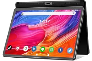 FEONAL Tablet 10.1 inch Android 12 Tablet 2024 Latest Update Octa-Core Processor with 64GB Storage, Dual 13MP+5MP Camera, WiFi, Bluetooth, GPS, 512GB Expand Support, IPS Full HD Display (Black)