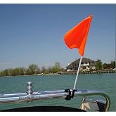 Buddy Tower Mounted Rotating Skier Down Flag Holder with Free Floating Orange Safety Flag