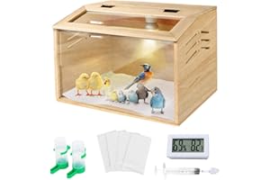 AUGONLA 15.75” x 11.81” x 11.81” Chicken Brooder Box, Chick Brooder, Quail Coops, Snakes, Lizards, Turtles & Small Animals, Suitable for Chicken Coops, Baby Chicken Supplies & Nesting Boxes