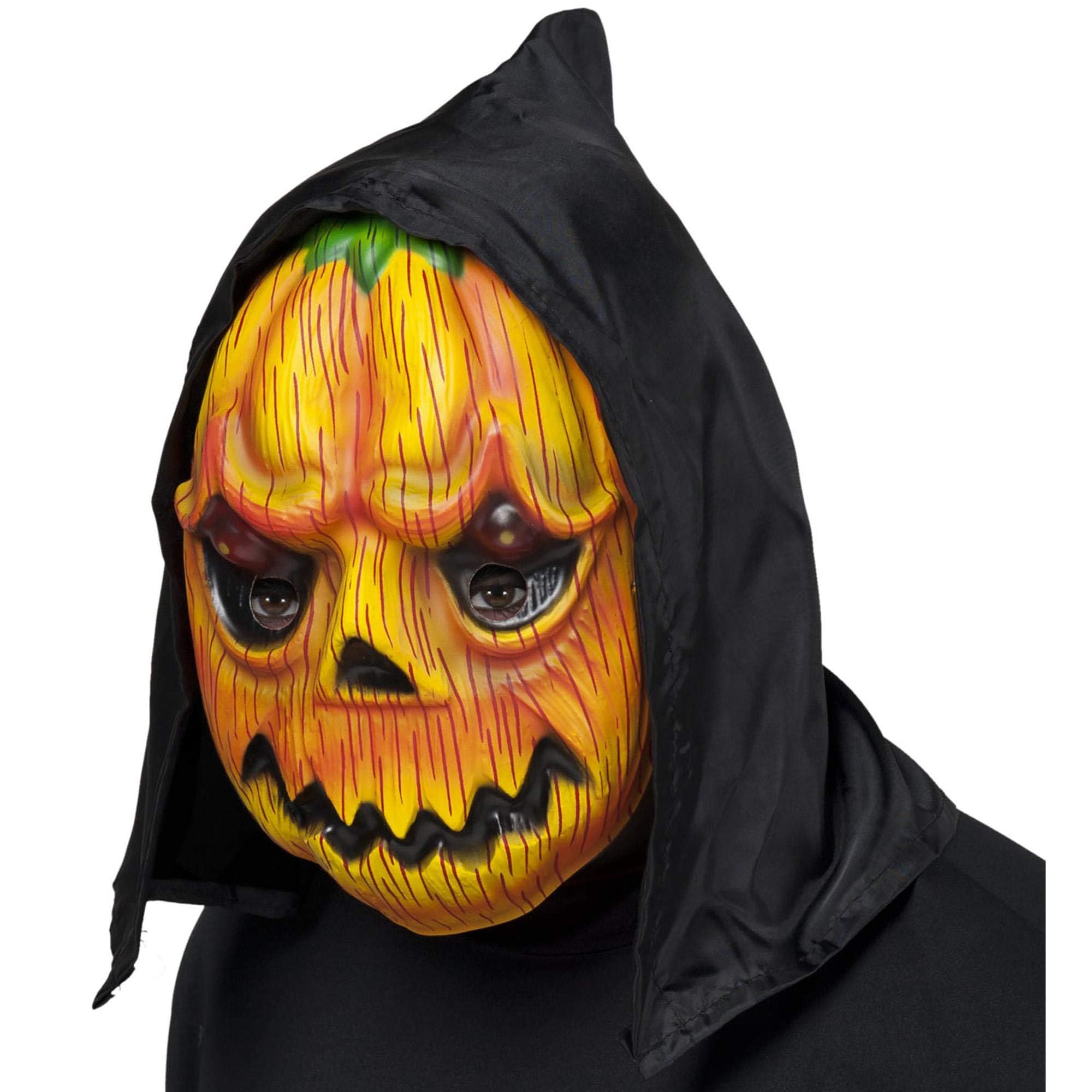 Widmann vd-wdm2666z Mask Pumpkin Plastic with Hood Orange One Size