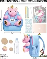 Naturally KIDS Medium Pink Unicorn Backpack for Girls 5-7 Years view 3