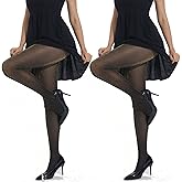 Yilanmy Sparkly Tights for Women Lurex Metallic Shimmer Tights, 50D High Waist Glitter Pantyhose 2 Pairs