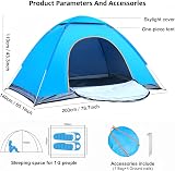 Hibtn Pop Up Tent 1 Person Instant UV 50+ Sun Shelter Lightweight Beach Tent view 2