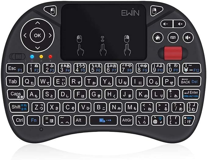 Amazon Ewin 新型 ミニ キーボード Jis配列 ワイヤレス式 2 4ghz 無線 マウスホイール付き タッチパッド搭載 マウスセット一体型 超小型 多機能ボタン Usbレシーバー付き バックライト８色自由変更 Fire Tv Stick Amazon Fire Tv Ps3 Ps4 Ps4
